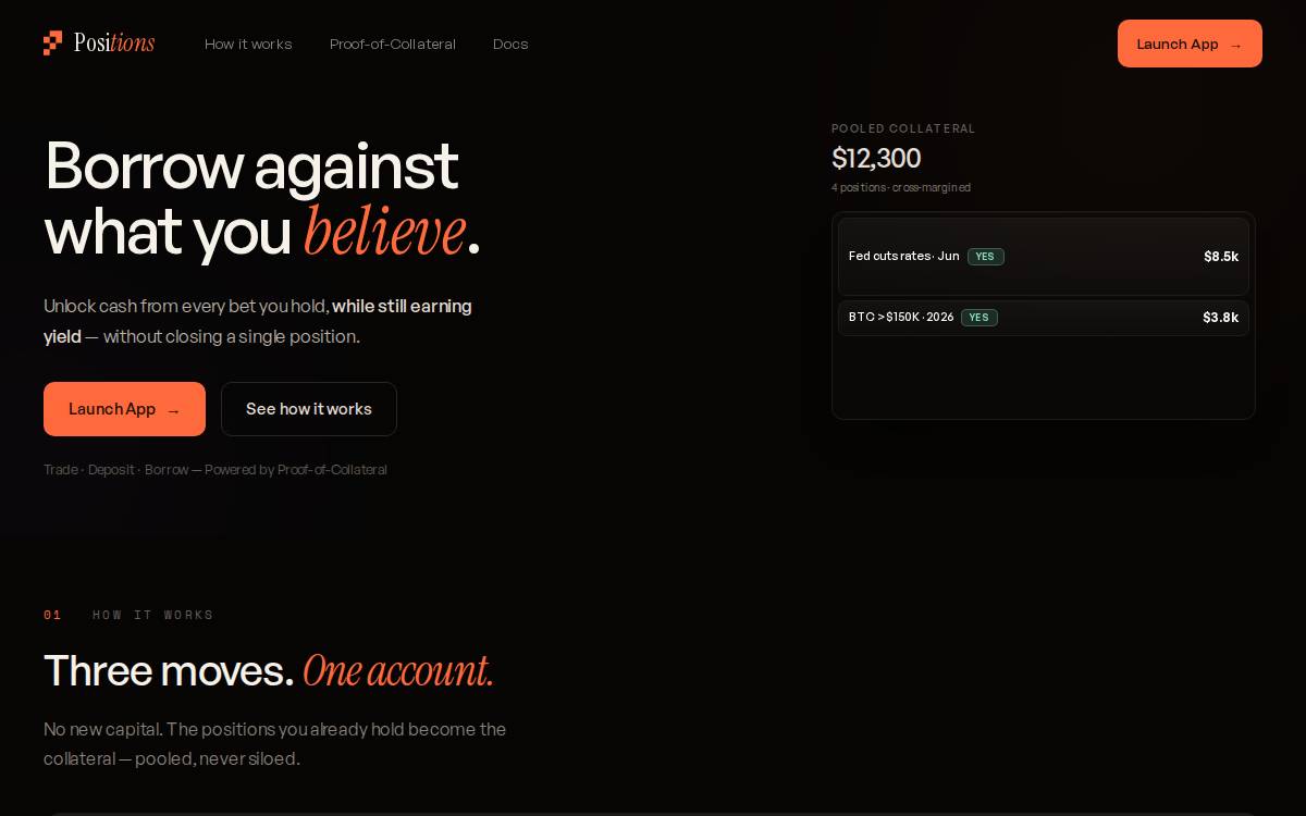 Positions website preview