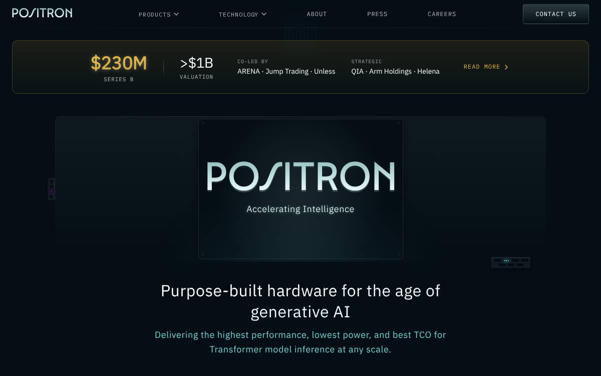 Positron AI website preview