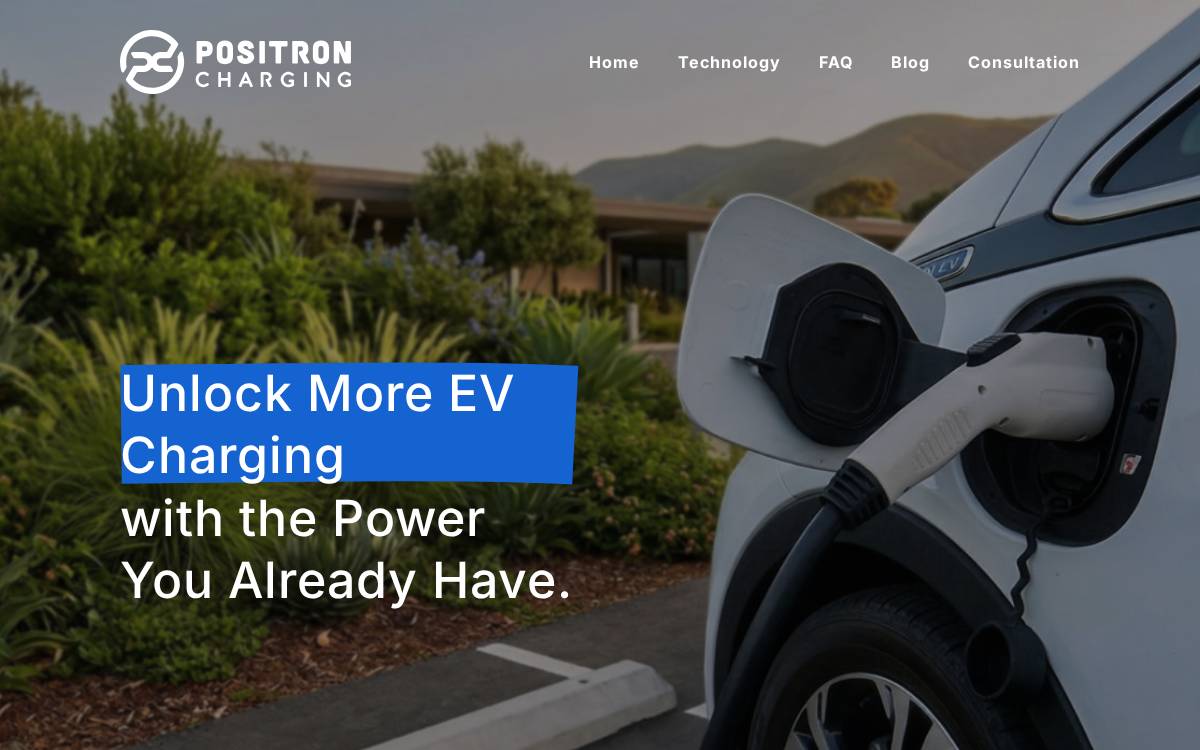 Positron Charging website preview