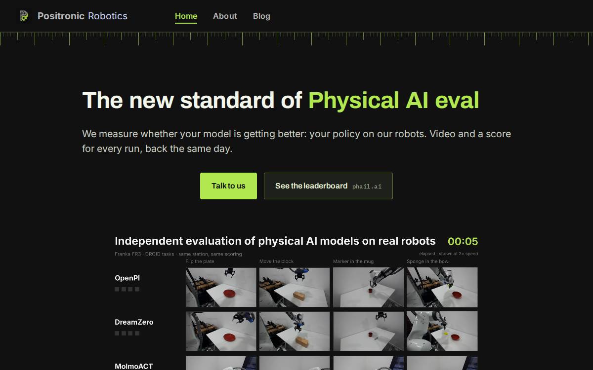 Positronic website preview