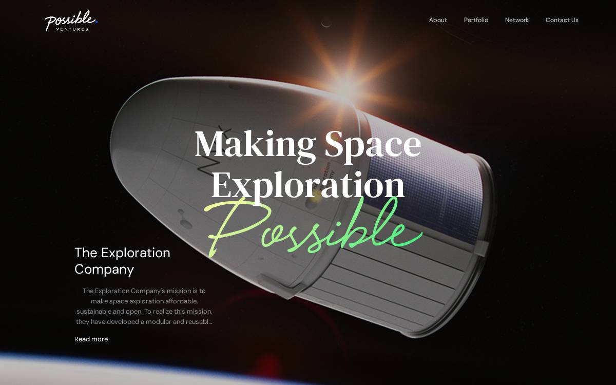 Possible Ventures website preview