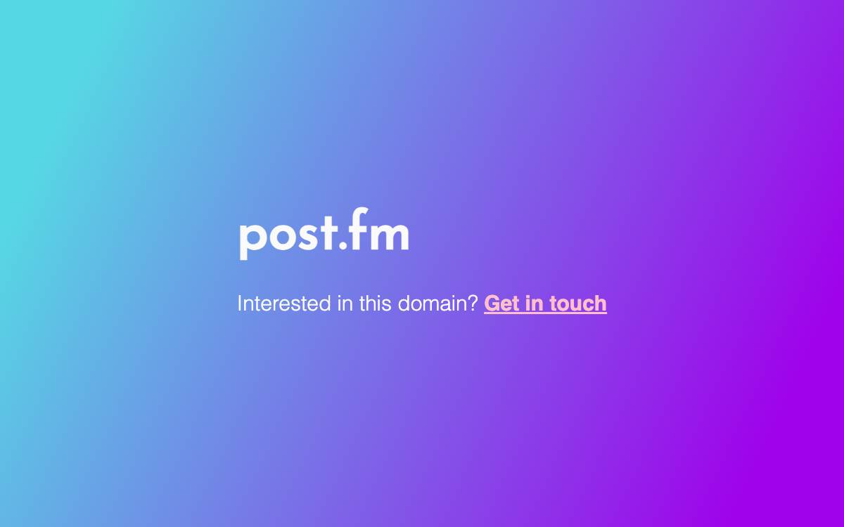 Post.fm website preview