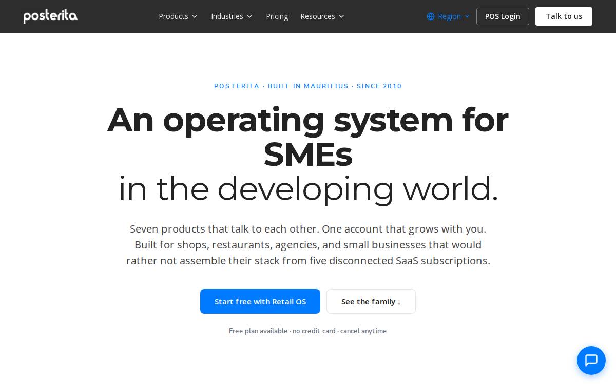 Posterita website preview