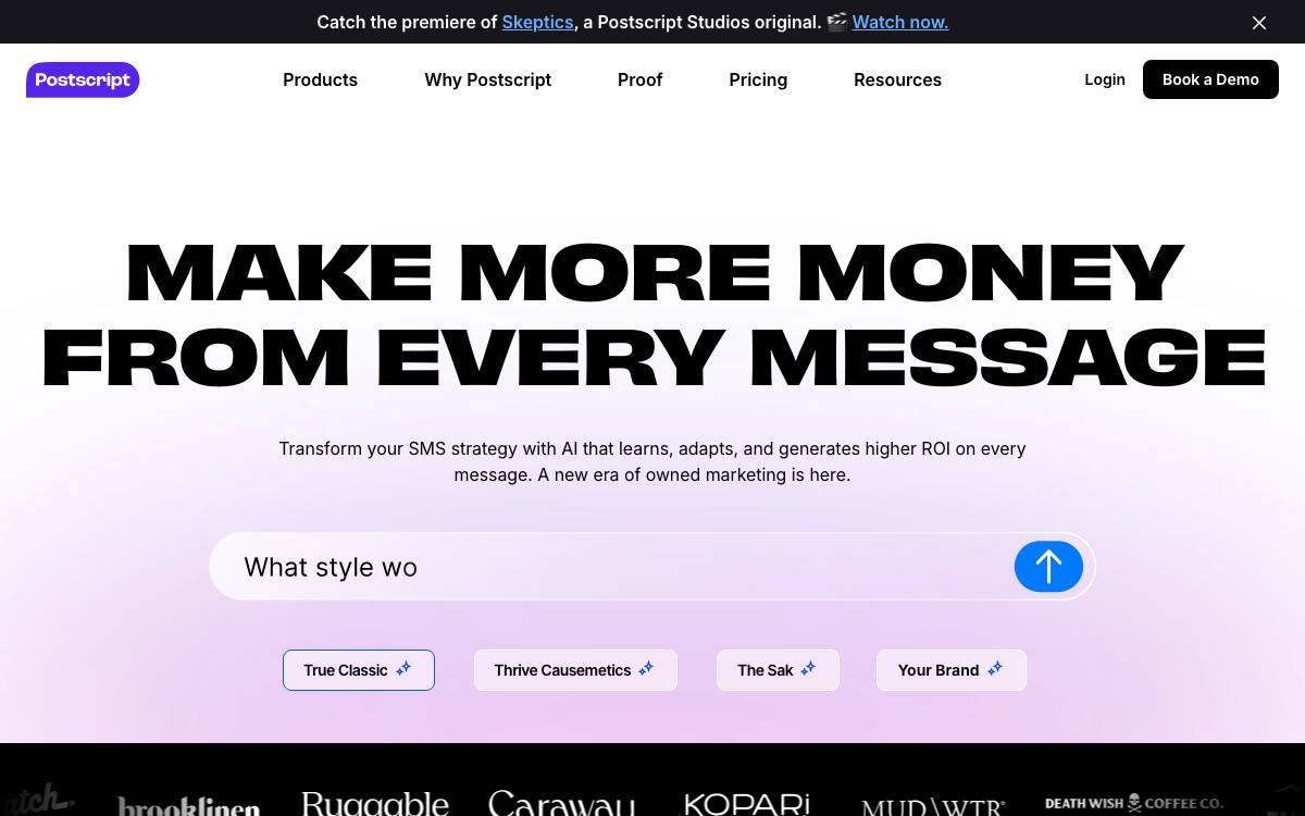 Postscript website preview