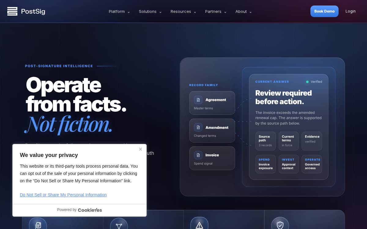 PostSig website preview