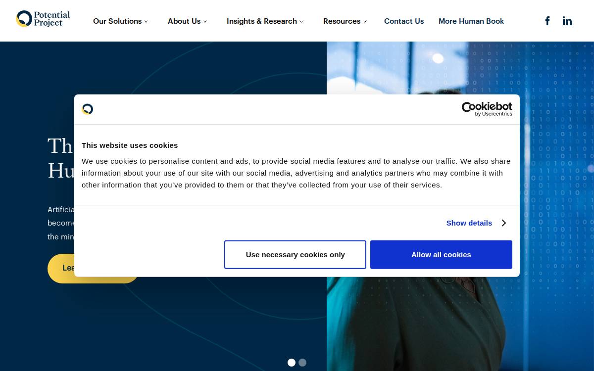Potentialproject website preview