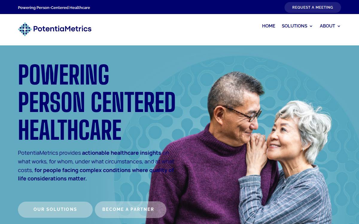 PotentiaMetrics website preview