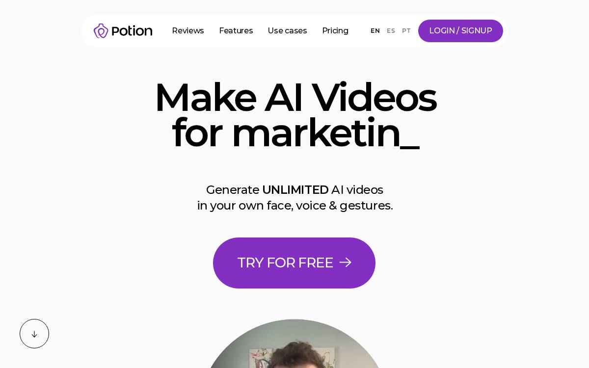 Potion Technologies website preview