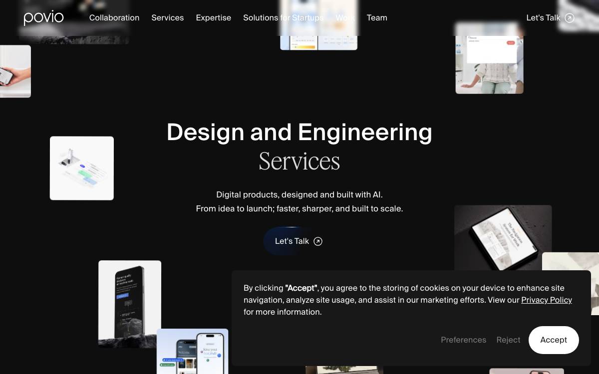 Povio website preview