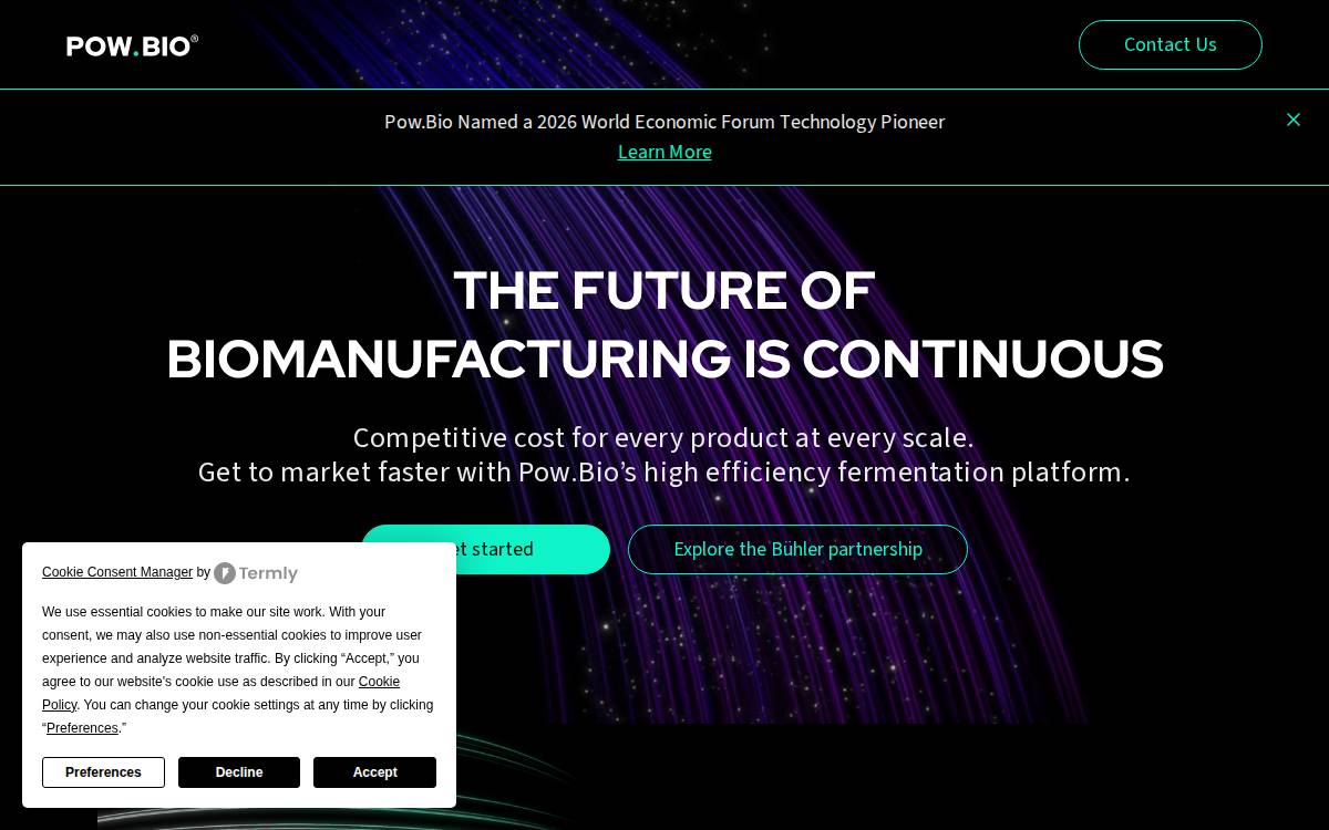 Pow.Bio website preview