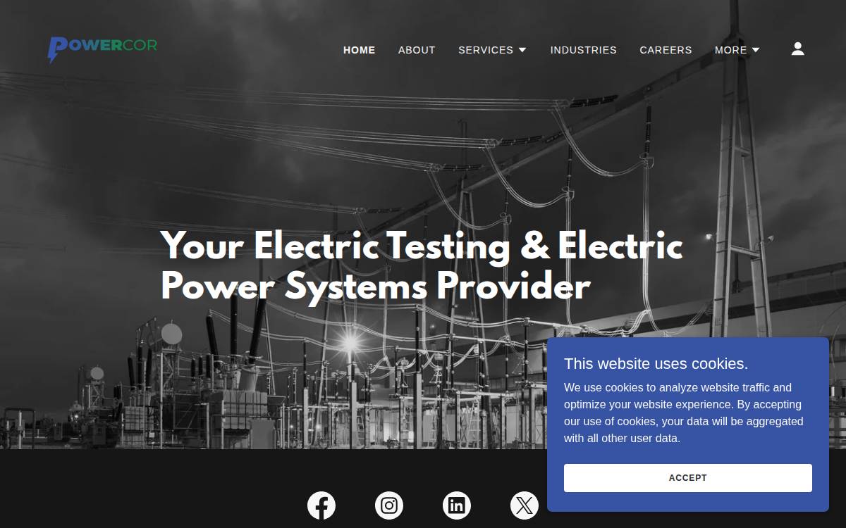 Powercor website preview
