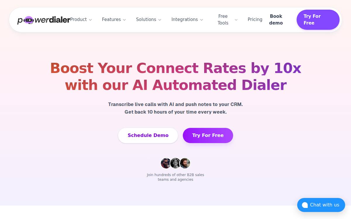 PowerDialer AI website preview