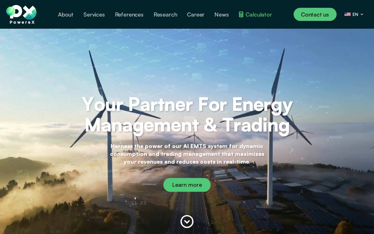 Powerex website preview