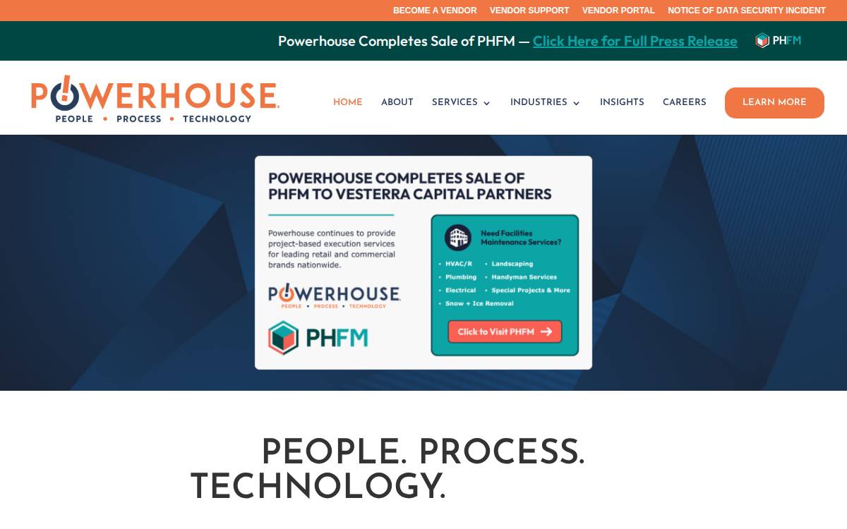 Powerhouse website preview