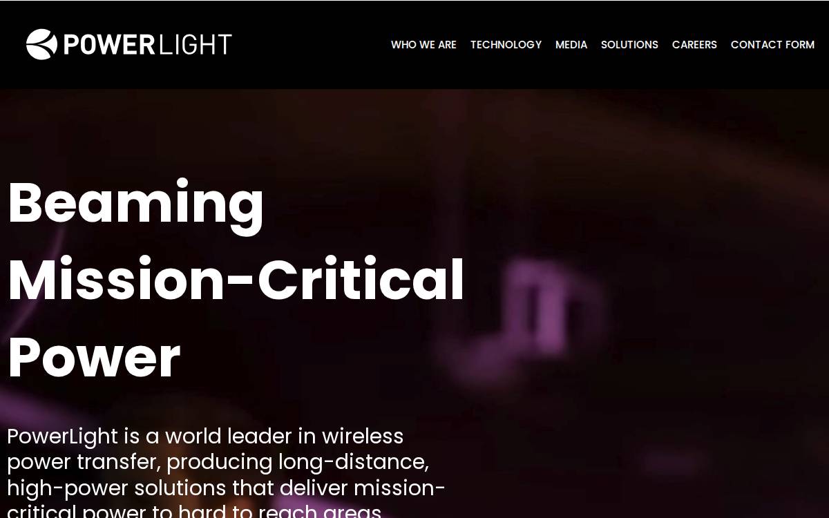 PowerLight website preview