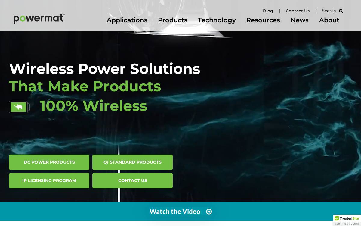 Powermat website preview