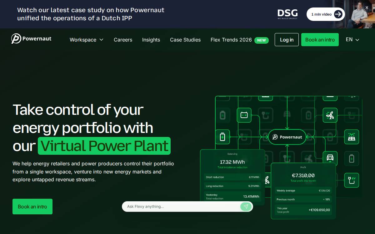 Powernaut website preview