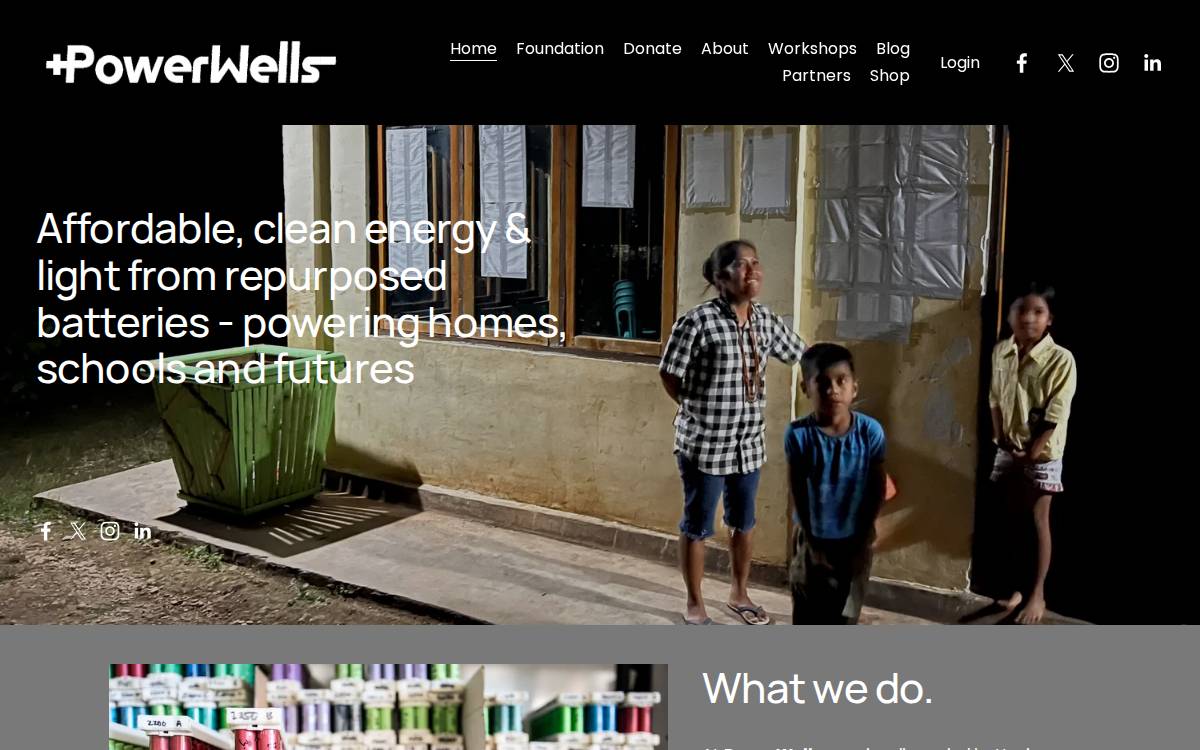 PowerWells website preview