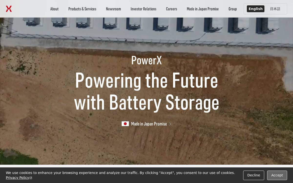 Powerx website preview