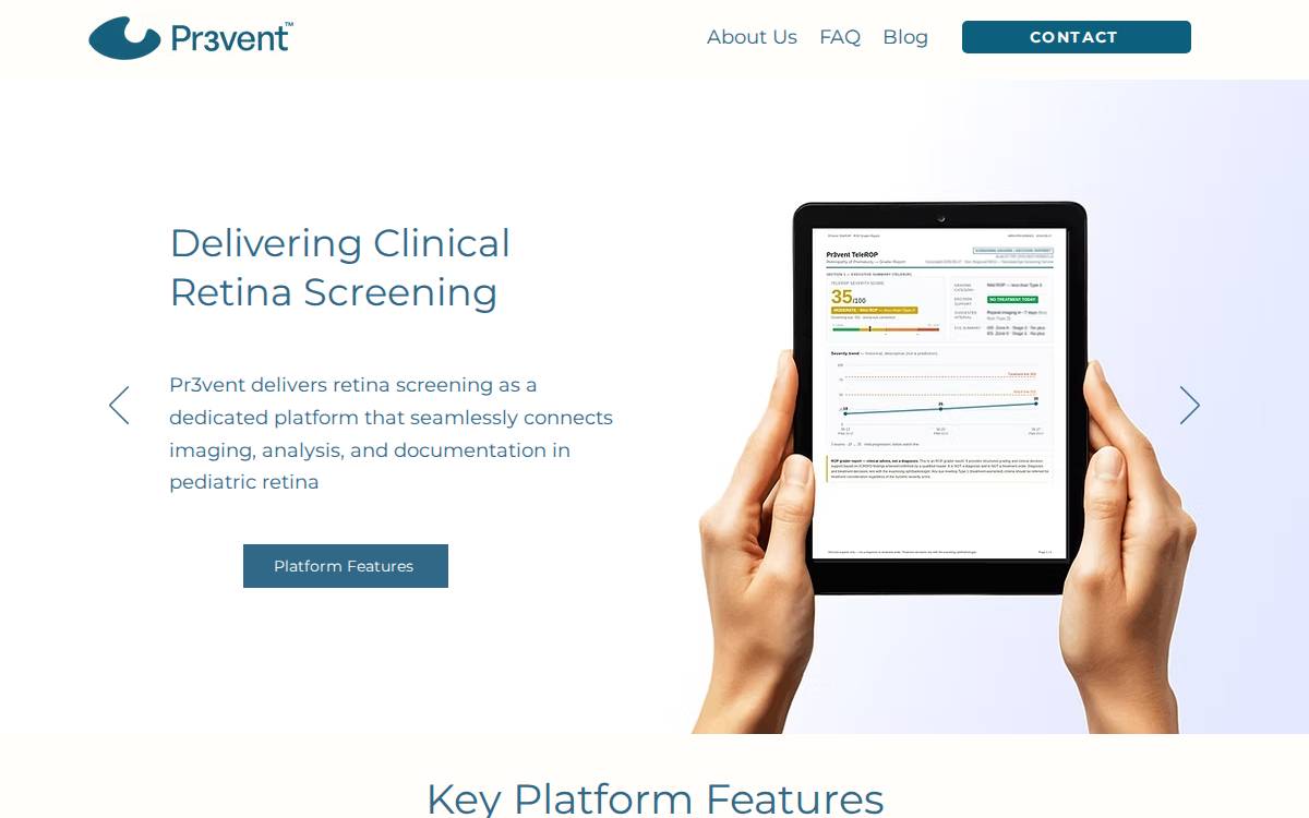 Pr3vent Inc website preview