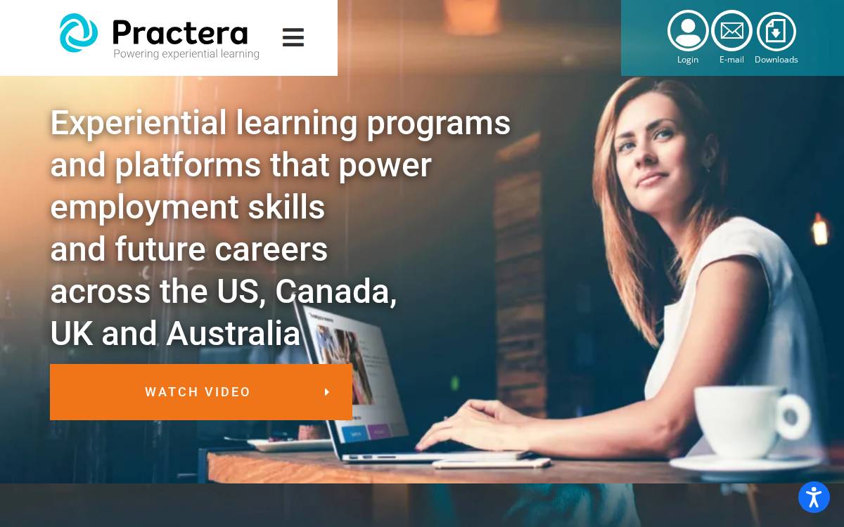Practera website preview