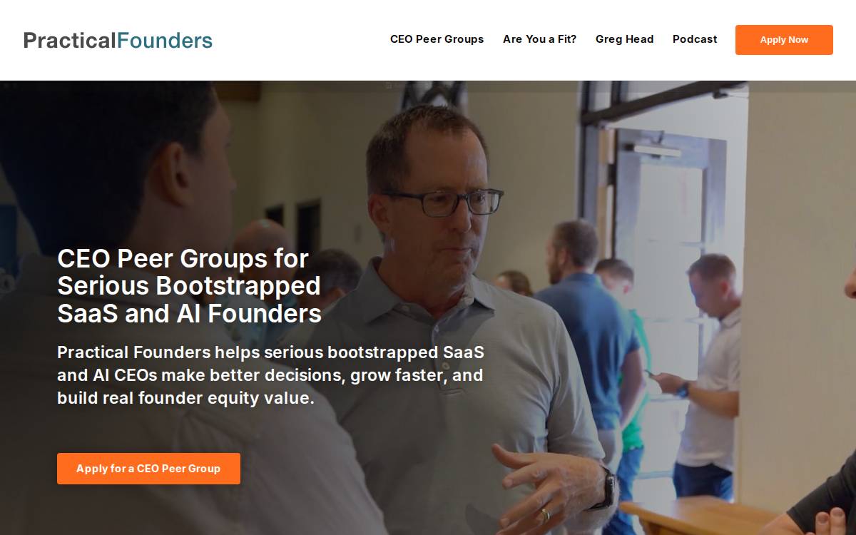 Practical Founders website preview