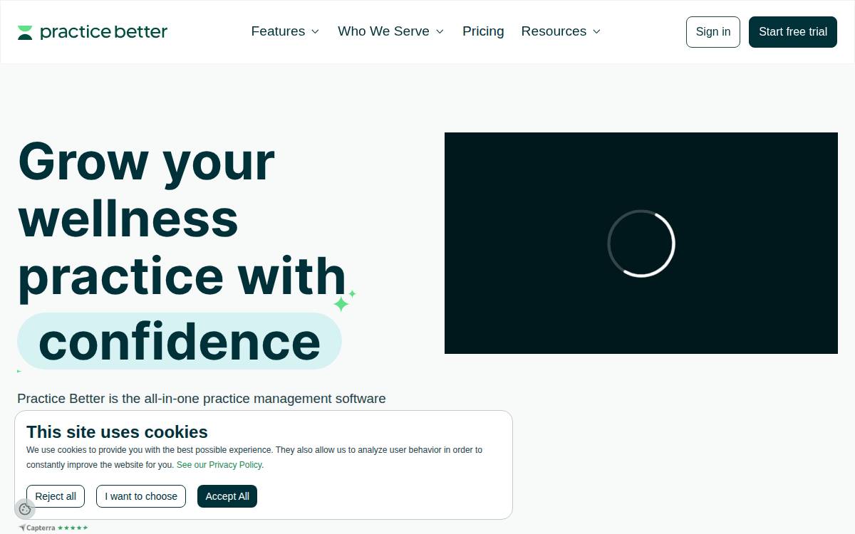 Practice Better website preview