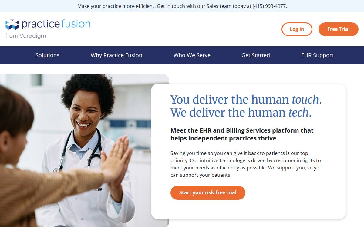 Practice Fusion website preview