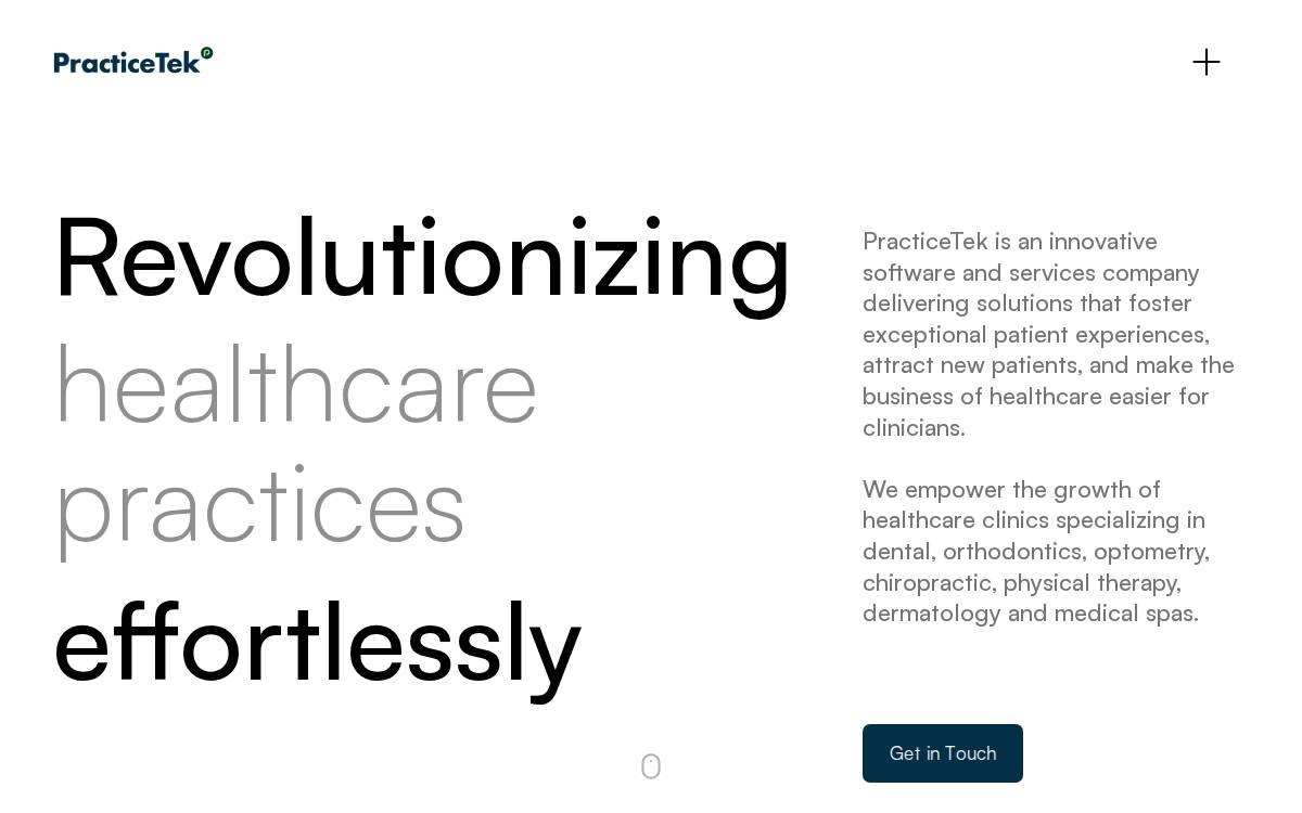 Practicetek website preview