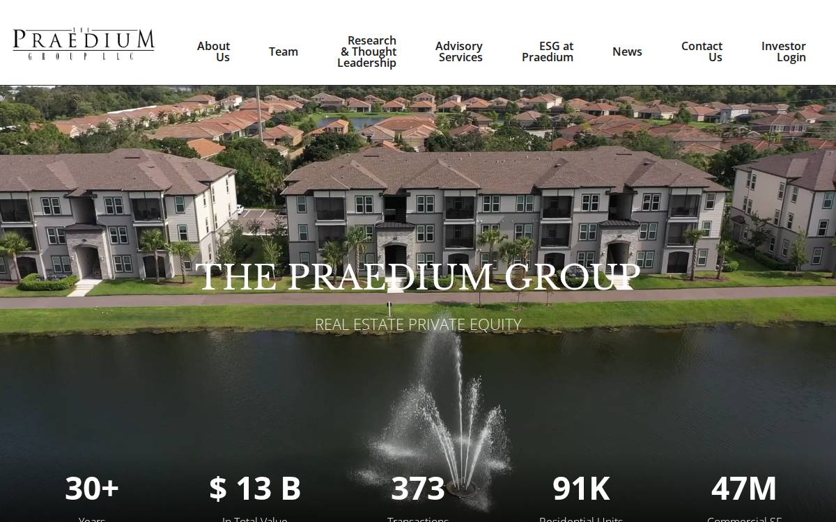 Praedium X Middle-Income Housing Fund website preview