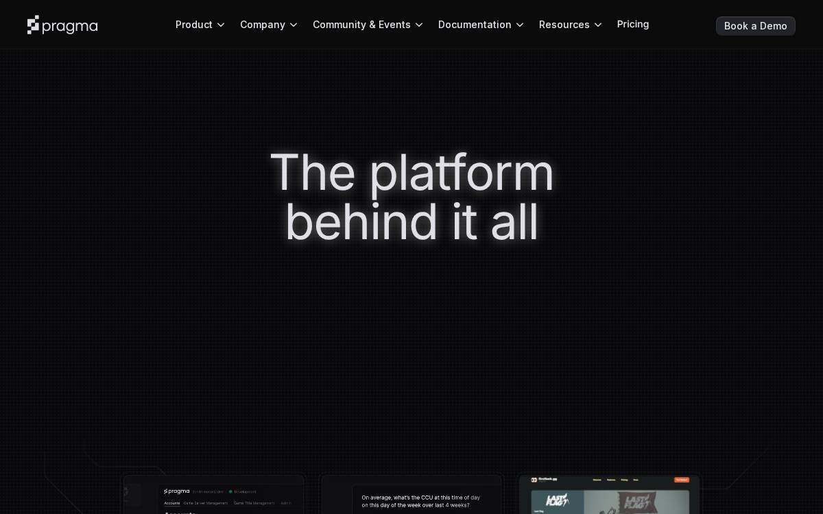 Pragma website preview
