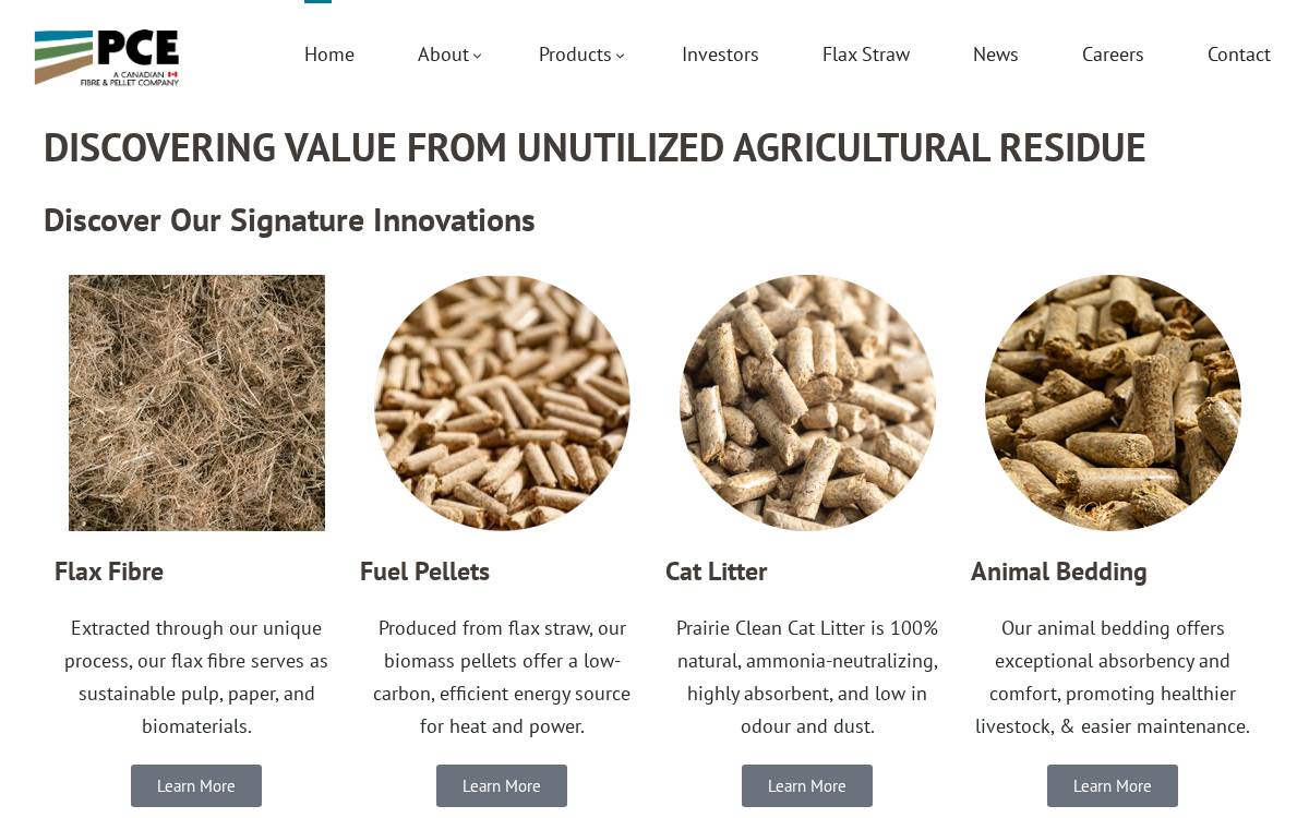 Prairie Clean Energy website preview