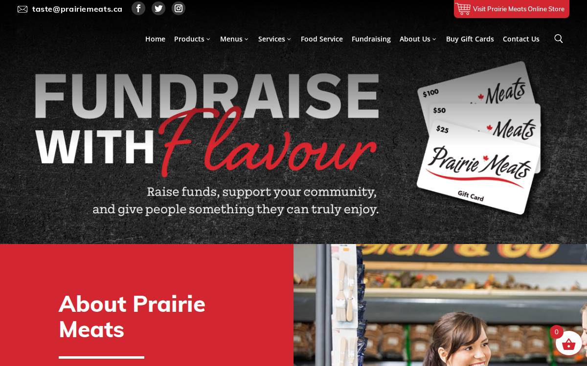 Prairie Meats website preview