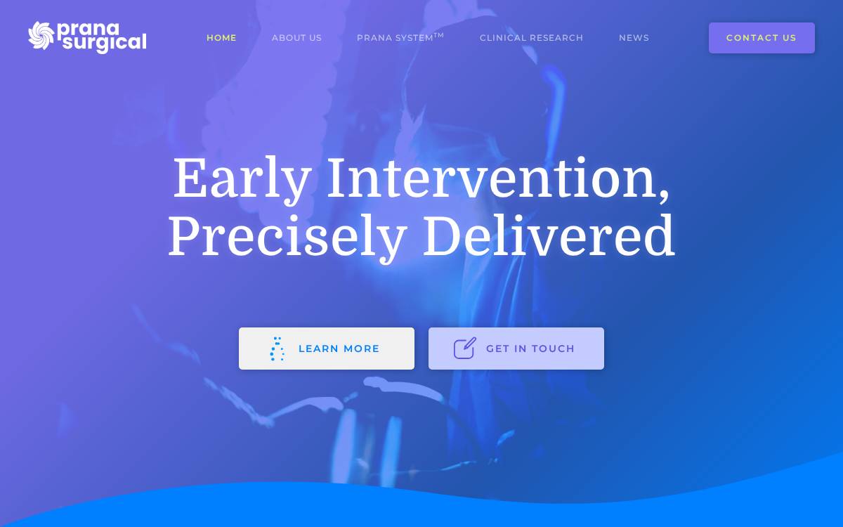 Prana Surgical website preview