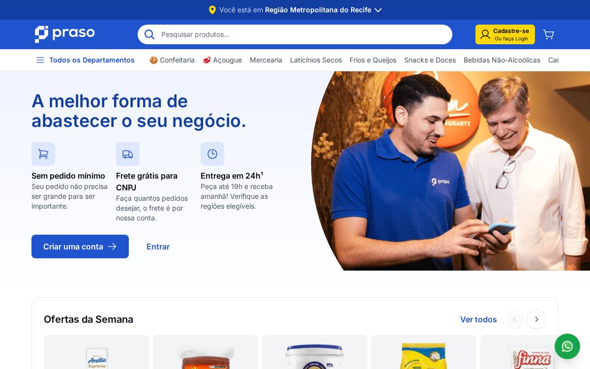Praso website preview