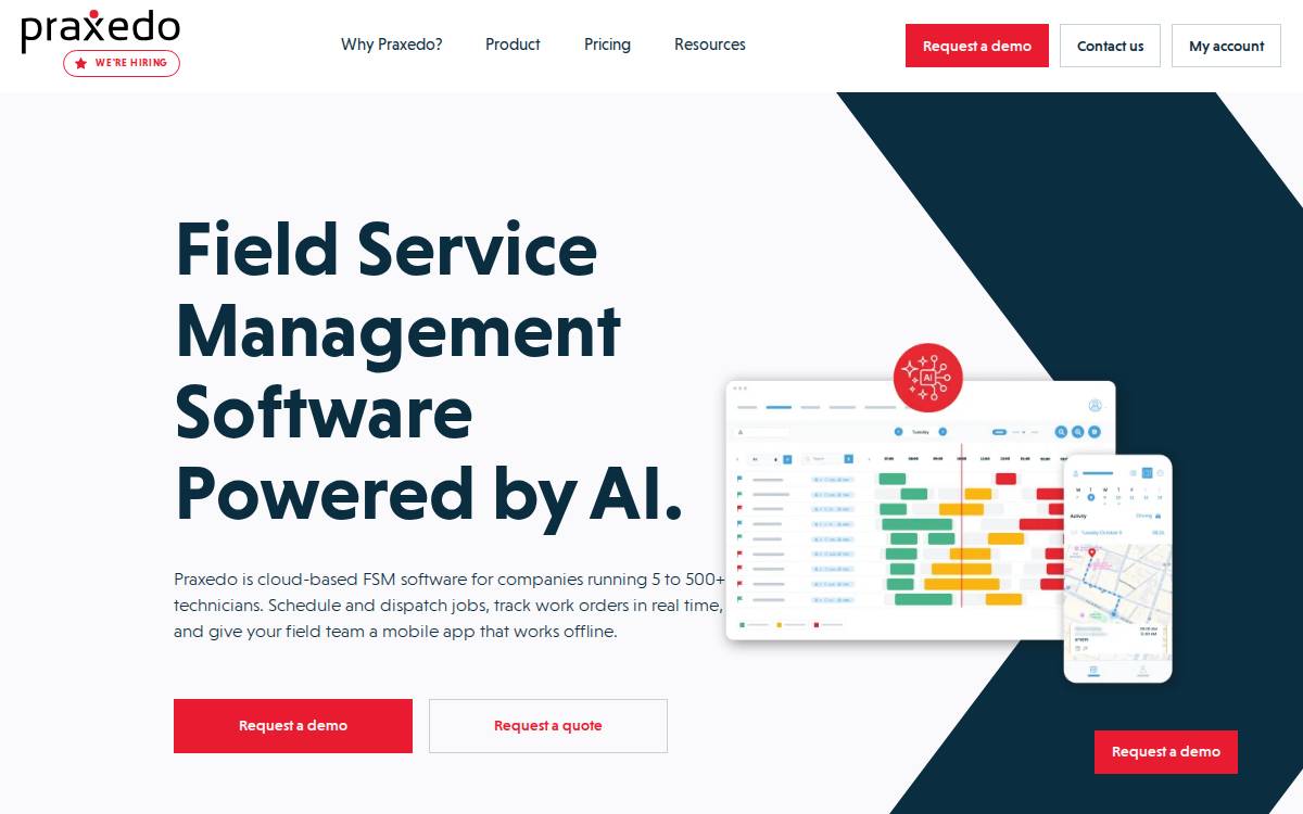 Praxedo website preview