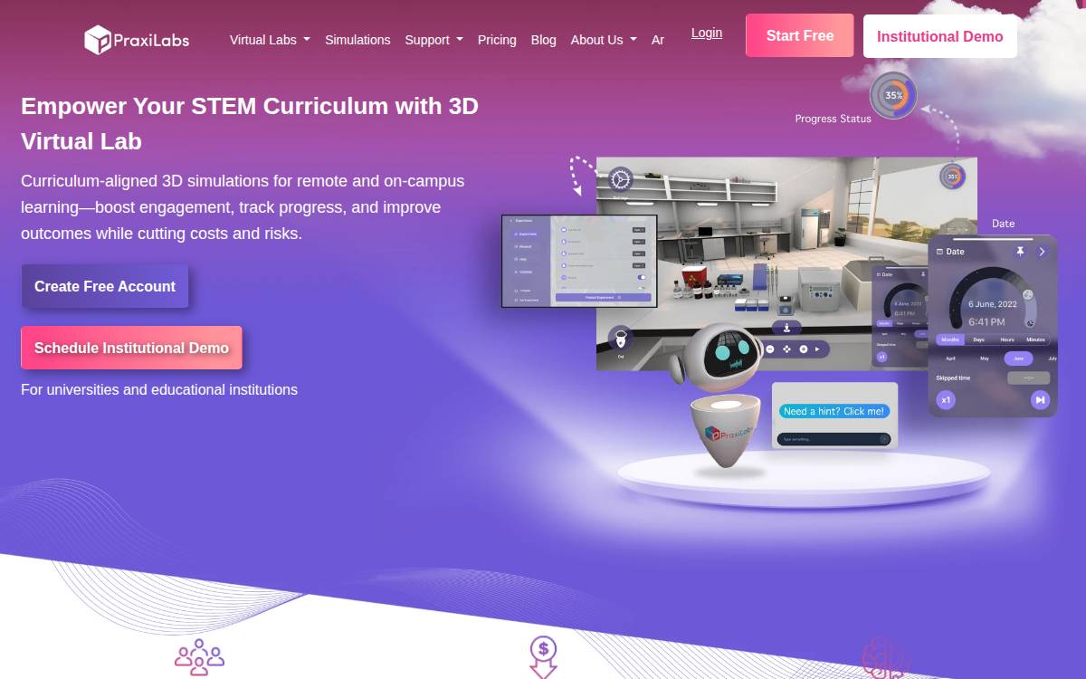 PraxiLabs website preview