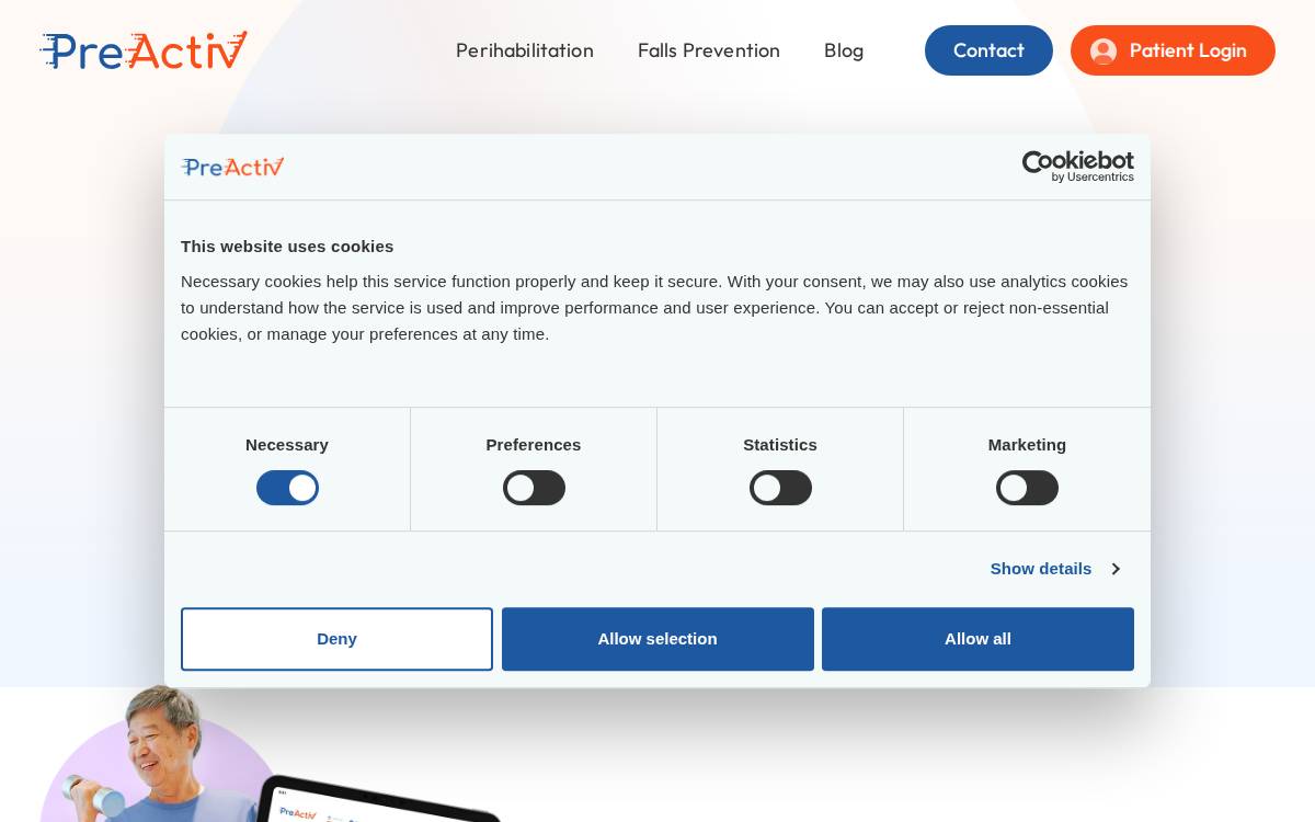 PreActiv website preview