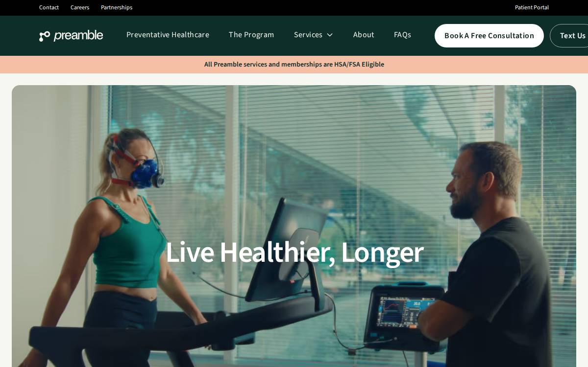 Preamble website preview