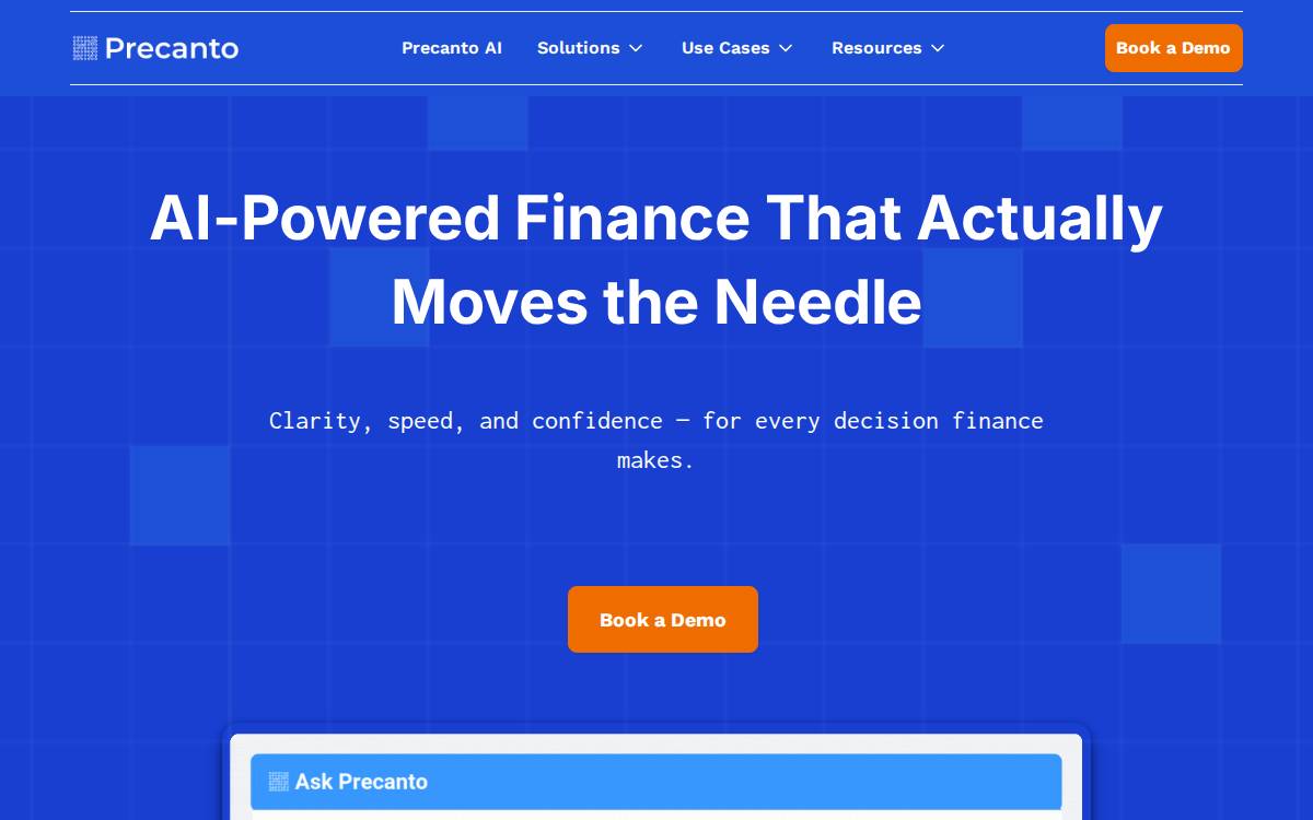 Precanto website preview