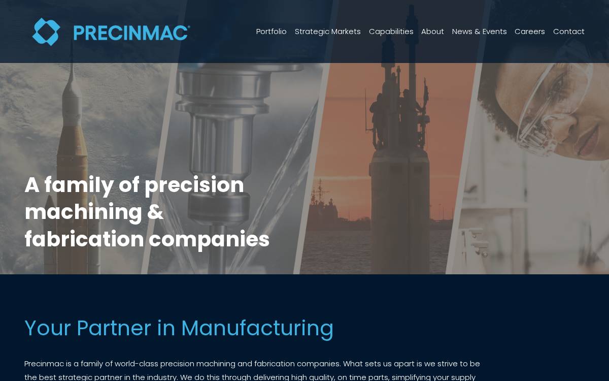 Precinmac website preview