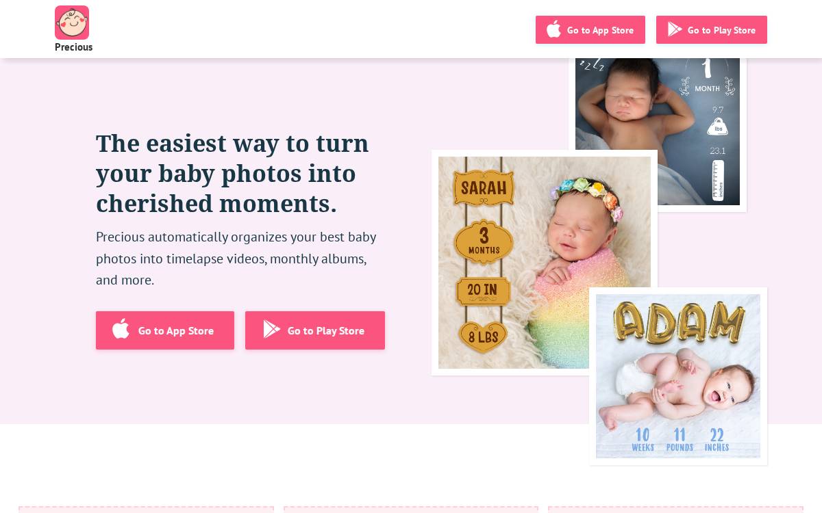 Precious website preview