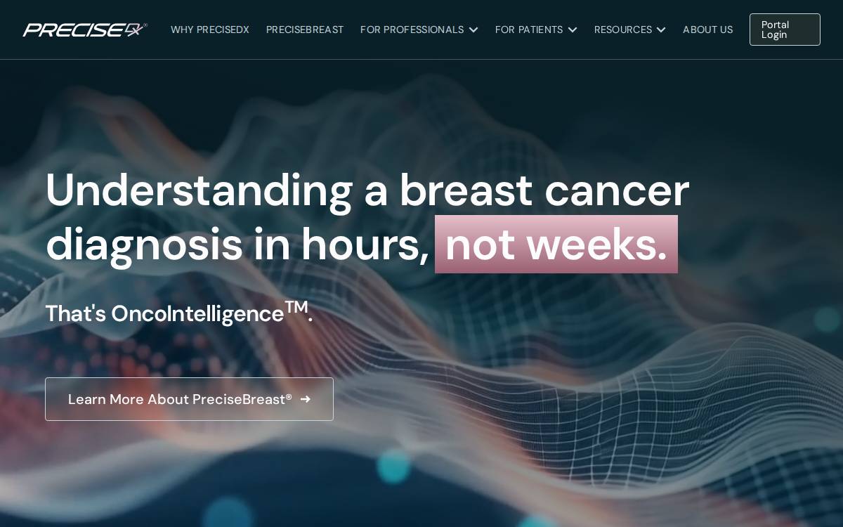 PreciseDx website preview