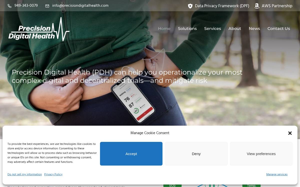 Precision Digital Health website preview