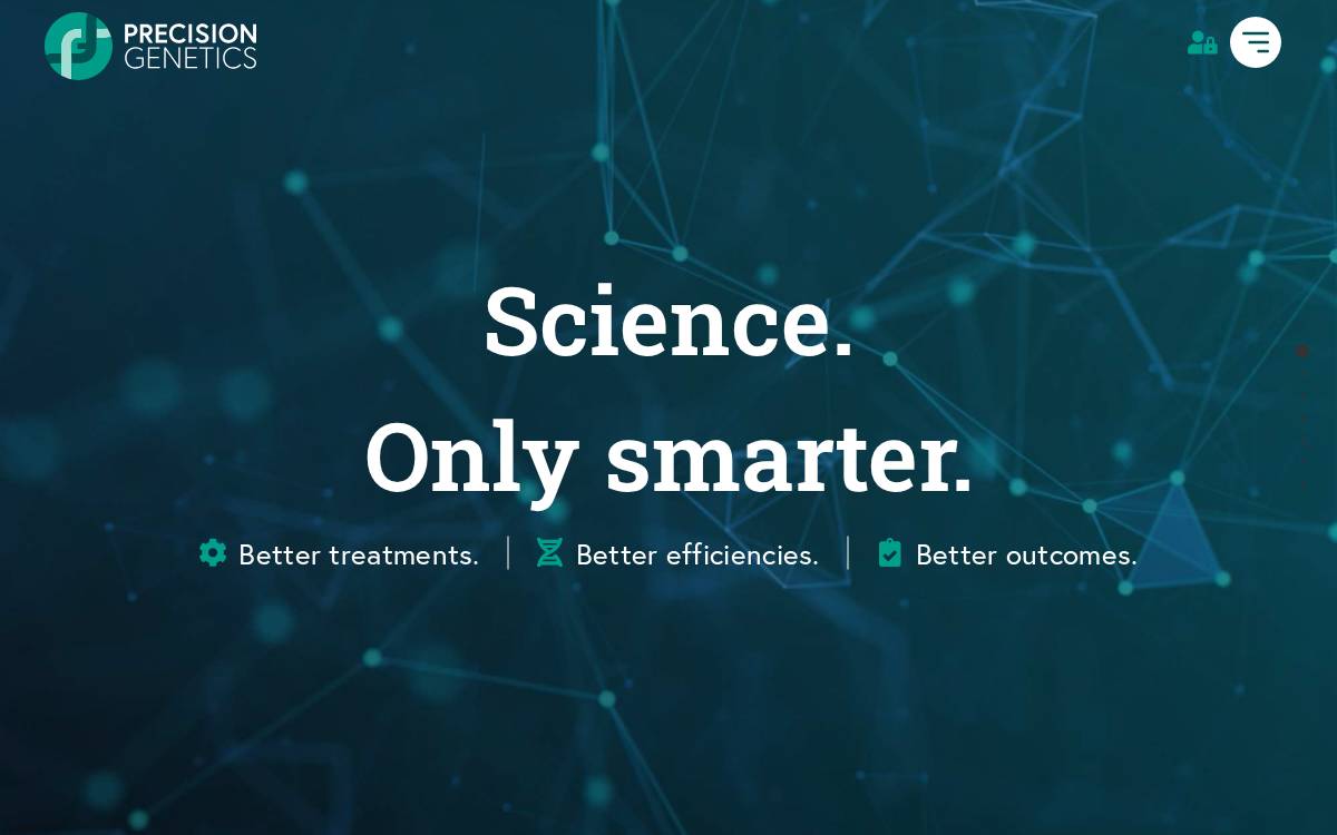 Precision Genetics website preview