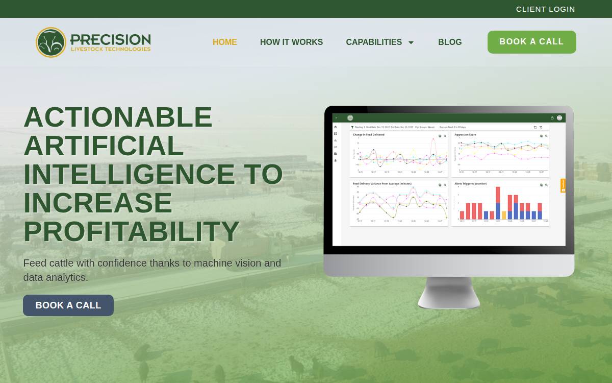 Precision Livestock website preview