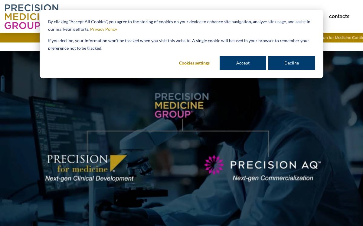 Precision Medicine Group, Inc. website preview