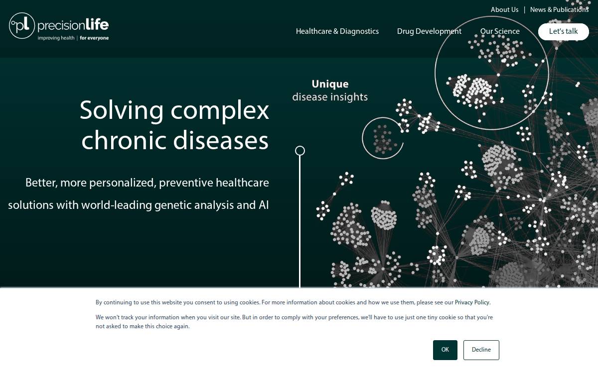 PrecisionLife website preview