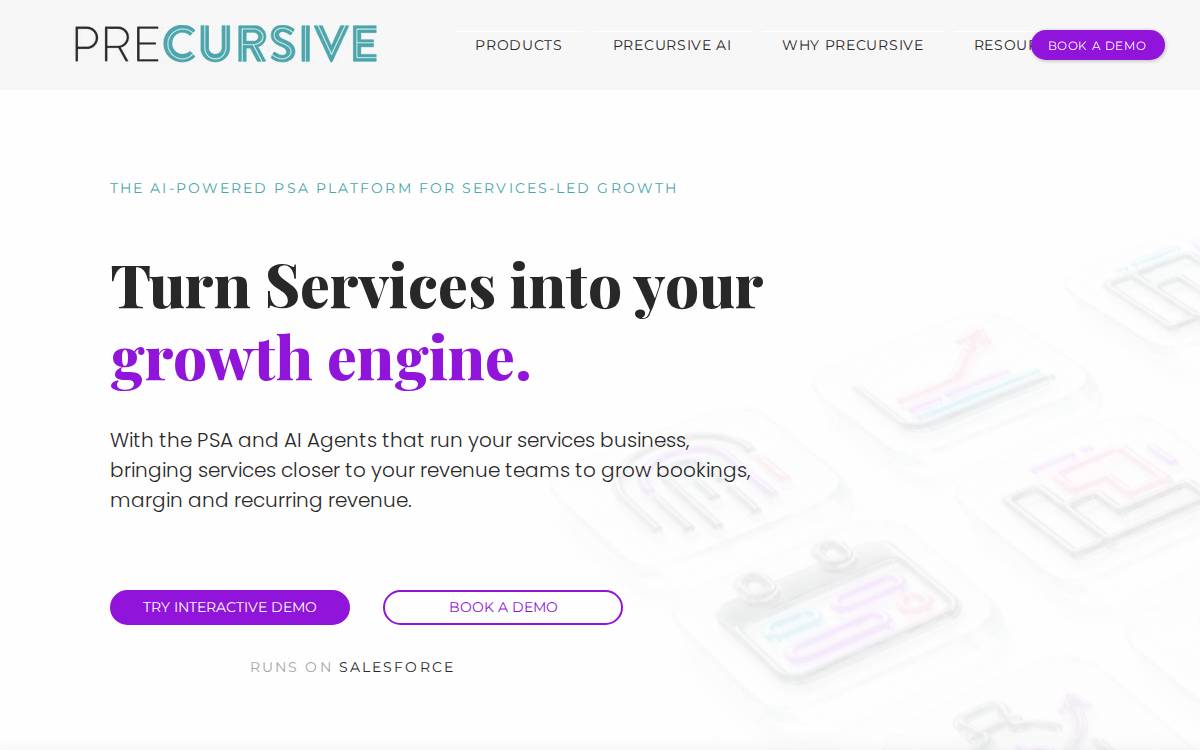 Precursive website preview