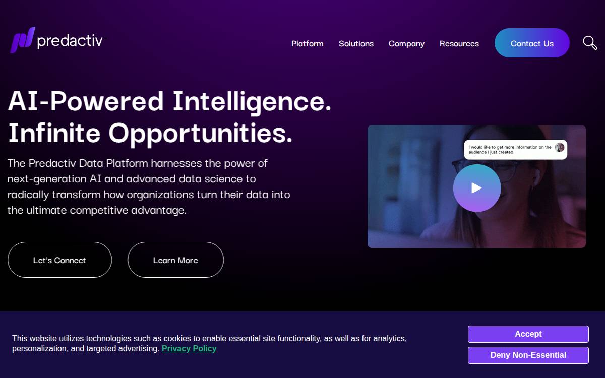 Predactiv website preview